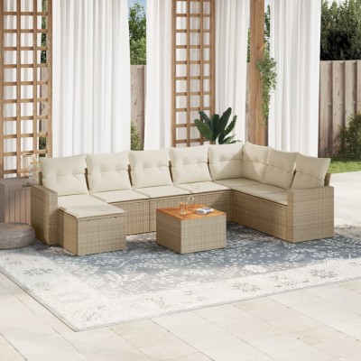 Garden set with cushions, 9...