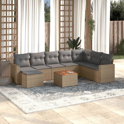 Garden set with cushions, 9...