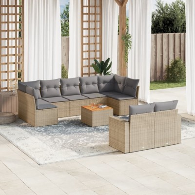 Sofa set with cushions, 10...