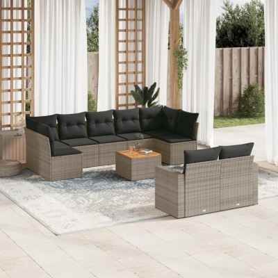 Garden set with cushions,...