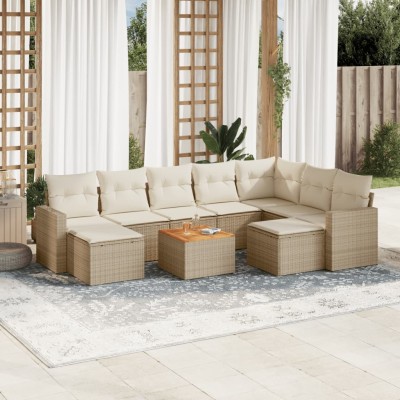 Sofa set with cushions, 10...