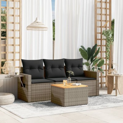 Garden set with cushions, 4...