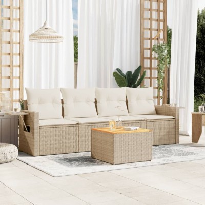Sofa set with cushions, 5...