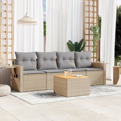 Sofa set with cushions, 5...