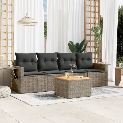 Sofa set with cushions, 5...