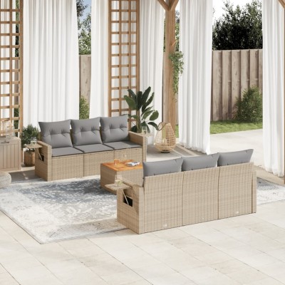Sofa set with cushions, 7...