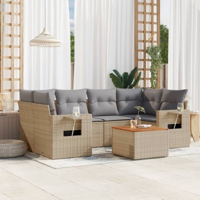 Sofa set with cushions, 7...