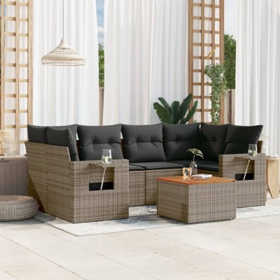 Sofa set with cushions, 7...