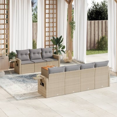 Sofa set with cushions, 8...