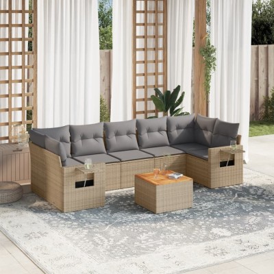 Sofa set with cushions, 8...