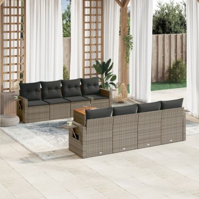 Sofa set with cushions, 9...