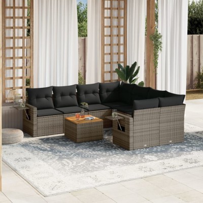 Sofa set with cushions, 9...
