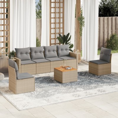 Sofa set with cushions, 7...