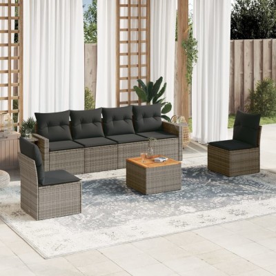 Sofa set with cushions, 7...