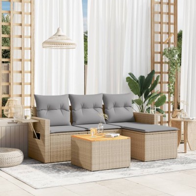 Sofa set with cushions, 5...