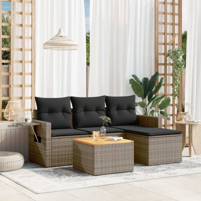 Sofa set with cushions, 5...