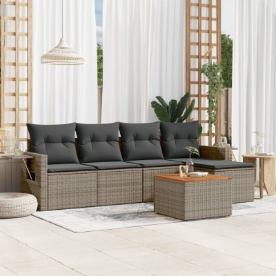 Sofa set with cushions, 6...