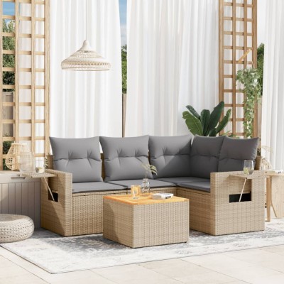 Sofa set with cushions, 5...