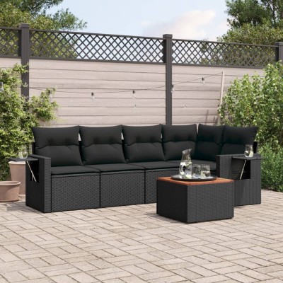 Sofa set with cushions, 6...