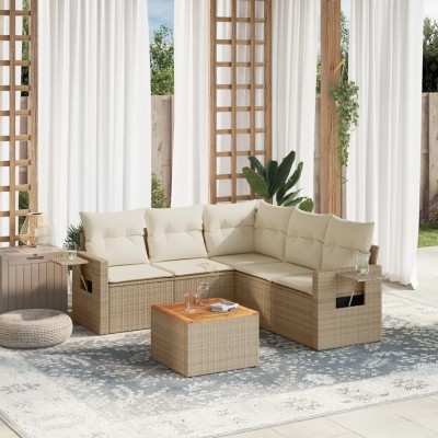 Sofa set with cushions, 6...