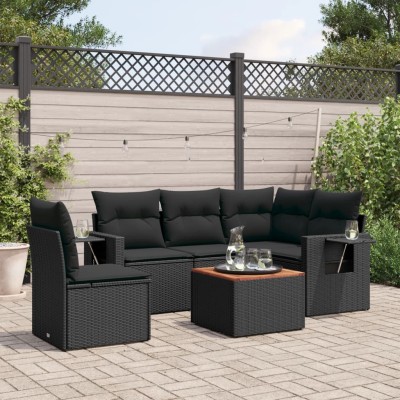 Sofa set with cushions, 6...