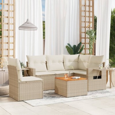 Sofa set with cushions, 6...