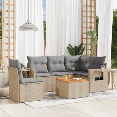 Sofa set with cushions, 6...