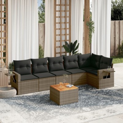 Sofa set with cushions, 7...