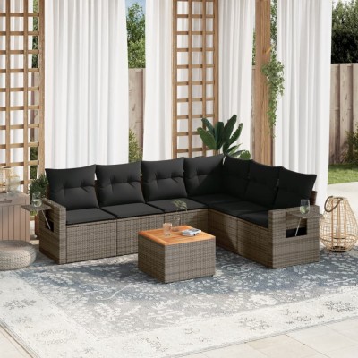 Sofa set with cushions, 7...
