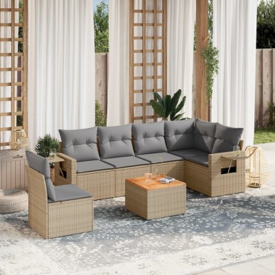 Sofa set with cushions, 7...