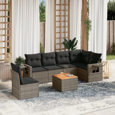 Sofa set with cushions, 7...