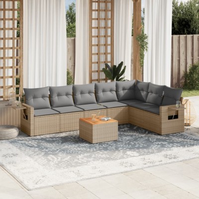 Sofa set with cushions, 8...