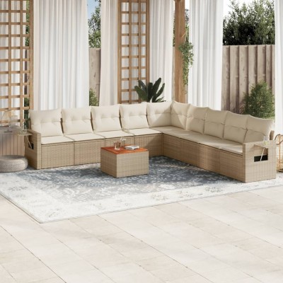 Sofa set with cushions, 10...