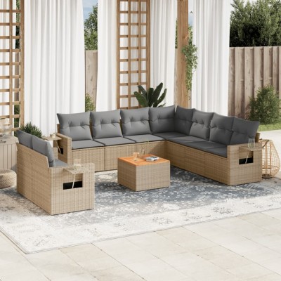 Sofa set with cushions, 10...