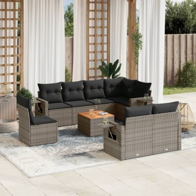 Sofa set with cushions, 9...