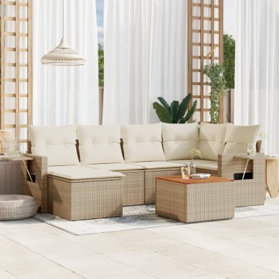 Sofa set with cushions, 7...