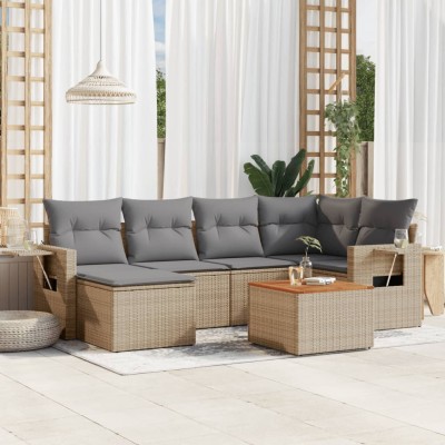 Sofa set with cushions, 7...