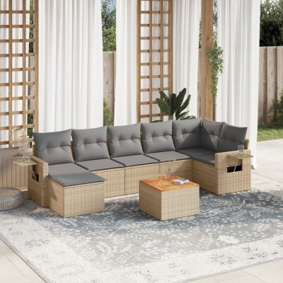 Sofa set with cushions, 8...