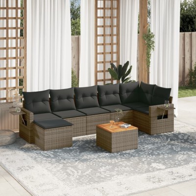 Garden set with cushions, 8...