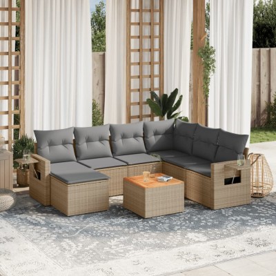 Sofa set with cushions, 8...