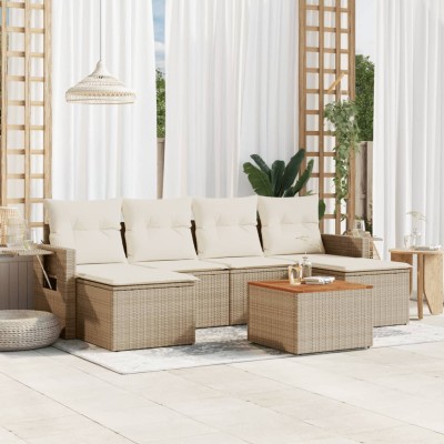 Sofa set with cushions, 7...