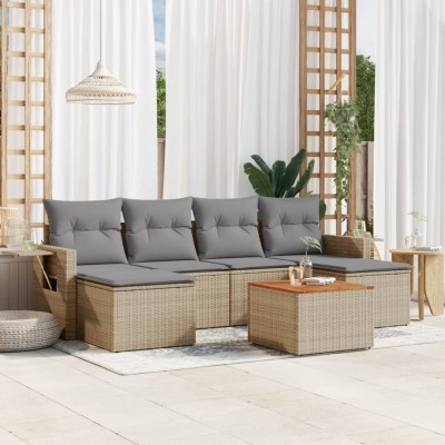 Sofa set with cushions, 7...