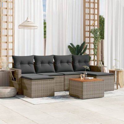 Sofa set with cushions, 7...