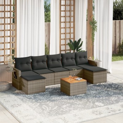 Garden set with cushions, 8...