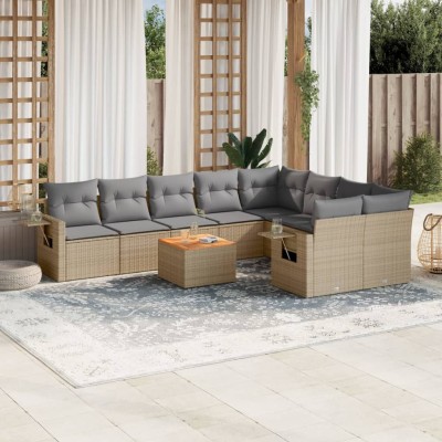 Sofa set with cushions, 10...