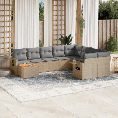 Sofa set with cushions, 10...