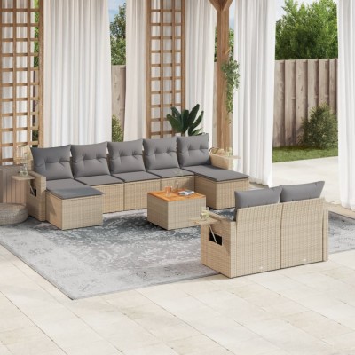 Sofa set with cushions, 10...
