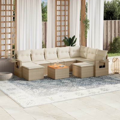 Sofa set with cushions, 10...