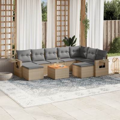 Sofa set with cushions, 10...