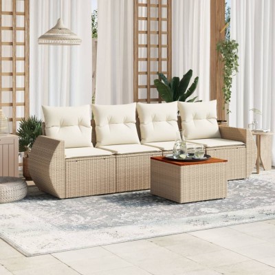 Sofa set with cushions, 5...
